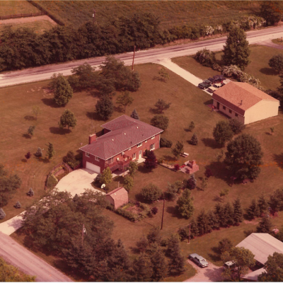 Aerial photograph of project area