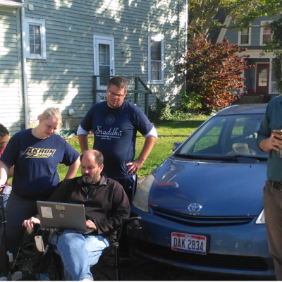 Members of the SHiP team review preliminary results of the magnetic gradiometry survey.