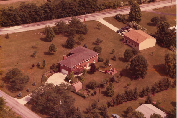 Aerial photograph of project area